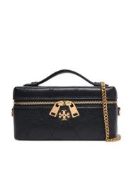 Tory Burch Torebka Charlie Quilted East-West 186036 Czarny. Czarne kopertówki Tory Burch, bez wzorów, ze skóry, wizytowe, bez dodatków. Za 2,419.00 zł.
