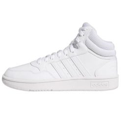 Buty adidas Hoops Mid 3.0 W GW5457 białe. Białe buty treningowe bez wzorów, z gumy, bez zapięcia. Za 333.86 zł.