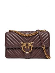 PINKO Torebka Love One Classic Dc AI 24-25 PLTT 100941 A0GK Bordowy. Czerwone listonoszki Pinko, bez wzorów, ze skóry, bez dodatków. Za 1,619.00 zł.