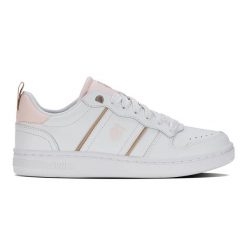 Buty damskie sportowe K-Swiss Lozan Match LTH sneakersy skórzane białe. Białe buty treningowe K-SWISS, bez wzorów, bez zapięcia. Za 209.00 zł.