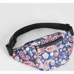 Saszetka nerka ze wzorem - Granatowy. Nerki i saszetki marki Sinsay. Za 19.99 zł.