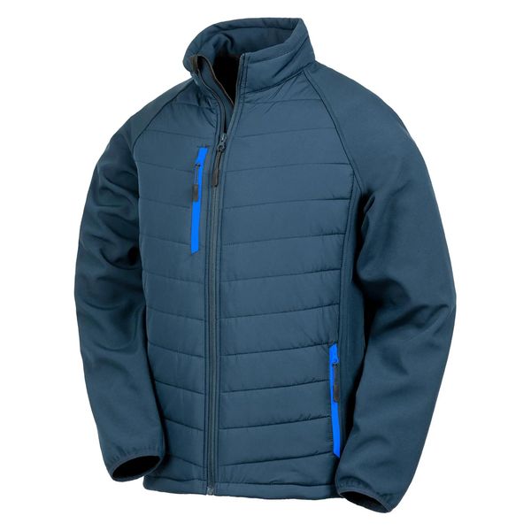 Kurtka Softshellowa Damska Compass. Niebieskie kurtki RESULT, l, bez wzorów, z materiału, bez kaptura. Za 225.99 zł.