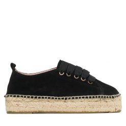 Espadryle Manebi. Czarne espadryle Manebi, bez wzorów, bez obcasa. Za 379.99 zł.