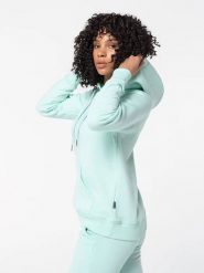 Basiclo Bluza w kolorze turkusowym rozmiar: M. Niebieskie bluzy Basiclo, m, bez wzorów, bez ramiączek, z kapturem. Za 132.36 zł.