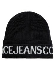 Versace Jeans Couture Czapka 75VAZK40 Czarny. Czarne czapki zimowe Versace Jeans Couture, bez wzorów, z jeansu. Za 489.99 zł.