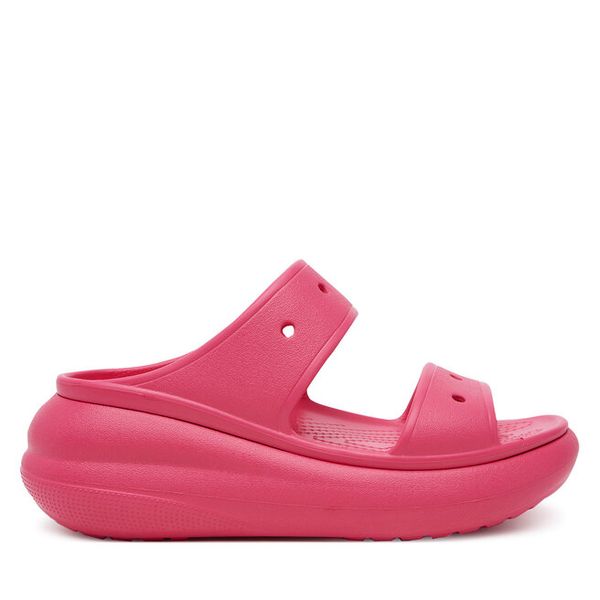 Klapki Crocs. Czerwone klapki Crocs, bez wzorów, bez obcasa, bez zapięcia. Za 149.99 zł.