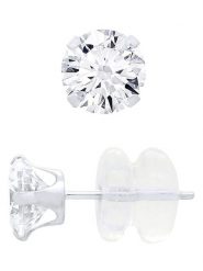 DYAMANT Złote kolczyki-wkrętki z cyrkoniami rozmiar: onesize. Szare kolczyki Dyamant, z cyrkonią, złote. Za 425.45 zł.