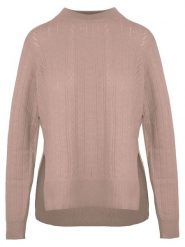 Malo Optimum Sweter w kolorze szaroróżowym rozmiar: L. Różowe swetry Malo Optimum, l, bez wzorów, z kaszmiru, bez ramiączek. Za 335.02 zł.