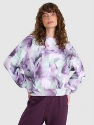 4F Bluza dresowa nierozpinana bez kaptura damska - multikolor L. Bluzy 4f, l, bez wzorów, z bawełny, klasyczne, bez ramiączek, bez kaptura. W wyprzedaży za 139.99 zł.