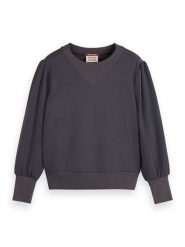 Scotch & Soda Bluza w kolorze antracytowym rozmiar: XS. Czarne bluzy Scotch & Soda, xs, bez wzorów, bez ramiączek, bez kaptura. Za 127.65 zł.