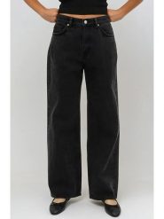 Monki Dżinsy - Comfort fit - w kolorze czarnym rozmiar: W28. Czarne jeansy Monki, bez wzorów, klasyczne, z podwyższonym stanem. Za 60.99 zł.