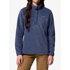 Bluza bez kaptura damska Columbia Benton Springs Half Snap Pull Over II. Niebieskie bluzy bez kaptura Columbia, bez wzorów, bez kaptura, trekkingowe. Za 203.49 zł.