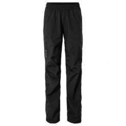 Zippowane spodnie przeciwdeszczowe dla kobiet do jazdy na rowerze VAUDE Yaras IV. Czarne spodnie dresowe Vaude, bez wzorów, długie. Za 678.25 zł.