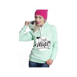 Bluza Czuję miętę ( kaptur). Zielone bluzy Łap nas, m, bez wzorów, z bawełny, bez kaptura. Za 169.00 zł.