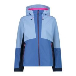 Kurtka przeciwdeszczowa z odpinanym kapturem damska CMP. Niebieskie kurtki przeciwdeszczowe CMP, m, bez wzorów, trekkingowe. Za 605.35 zł.