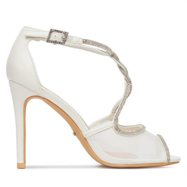 Sandały DeeZee. Białe sandały DeeZee, bez wzorów, bez obcasa, na szpilce, bez zapięcia. Za 169.99 zł.