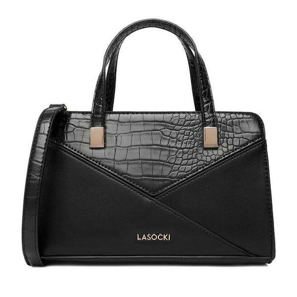 Torebka Lasocki. Czarne torebki klasyczne Lasocki, bez wzorów, klasyczne, bez dodatków. Za 169.99 zł.