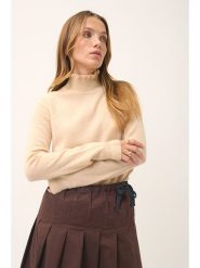Just Cashmere Kaszmirowy sweter "Trila" w kolorze beżowym rozmiar: M. Brązowe swetry Just Cashmere, m, bez wzorów, z kaszmiru, bez ramiączek. Za 255.94 zł.