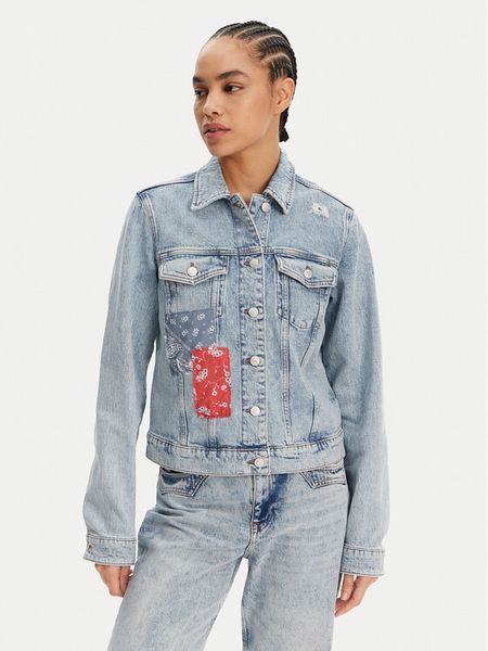 Tommy Jeans Kurtka jeansowa Classic DW0DW20116 Niebieski Regular Fit. Niebieskie kurtki Tommy Jeans, xl, bez wzorów, z bawełny, bez kaptura. Za 599.99 zł.