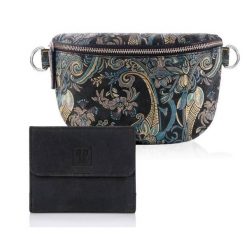 Zestaw damski Paolo Peruzzi ZUP-61 saszetka i portfel czarny. Czarne nerki i saszetki PAOLO PERUZZI, bez wzorów, ze skóry, klasyczne, bez dodatków. Za 189.99 zł.