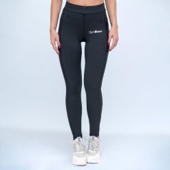Legginsy damskie fitness elastyczne czarne Mesh. Czarne legginsy sportowe GYMBEAM, s, bez wzorów, z elastanu, na fitness i siłownię. Za 83.90 zł.