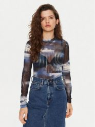 Karl Lagerfeld Jeans Bluzka A1W17039 Kolorowy Slim Fit. Bluzki Karl Lagerfeld Jeans, xs, bez wzorów, z jeansu, bez kołnierzyka, bez ramiączek. Za 219.99 zł.