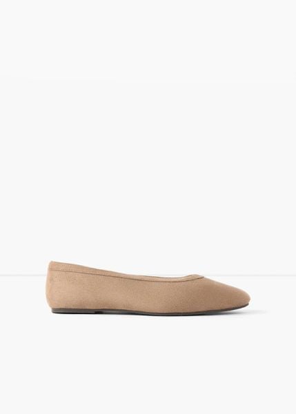 Baleriny. Brązowe baleriny bonprix, bez wzorów, bez obcasa, bez zapięcia. Za 82.99 zł.