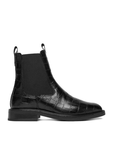 Gino Rossi Sztyblety C-PETRA-25478PE-C Czarny. Czarne botki Gino Rossi, bez wzorów, ze skóry, bez obcasa, na płaskiej podeszwie, bez zapięcia. Za 319.99 zł.