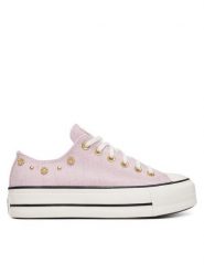 Converse Trampki Chuck Taylor All Star Lift Platform Heathered Glam​ A17595C Różowy. Czerwone trampki Converse, bez wzorów, z materiału, retro, bez zapięcia. Za 419.99 zł.