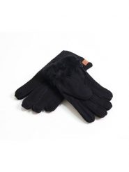 Kaiser Naturfellprodukte Wełniane rękawiczki "Patchwork" w kolorze czarnym rozmiar: 9. Czarne rękawiczki Kaiser Naturfellprodukte, bez wzorów, z materiału. Za 104.64 zł.