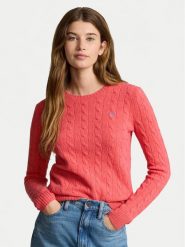 Polo Ralph Lauren Sweter 211910421024 Koralowy Regular Fit. Pomarańczowe swetry Polo Ralph Lauren, xxl, bez wzorów, z bawełny, bez ramiączek. Za 999.99 zł.