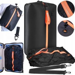Torba kompresyjna zwiększająca pojemność Travel Vacuum Bag Aerogogo VB0-L 30L. Czarne torby podróżne AEROGOGO, bez wzorów, z materiału, na ramię. Za 179.00 zł.