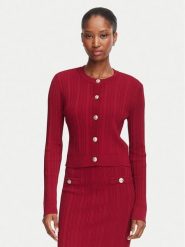 Guess Kardigan W6YR26 Z0973 Bordowy Regular Fit. Czerwone swetry Guess, xxl, z aplikacjami, z syntetyku, bez ramiączek. Za 474.99 zł.