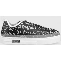 Armani Exchange sneakersy XDX093.XV569.S024 kolor czarny. Czarne buty sportowe lifestyle Armani Exchange, bez wzorów, z gumy, sportowe, z okrągłym noskiem, bez zapięcia. W wyprzedaży za 469.99 zł.