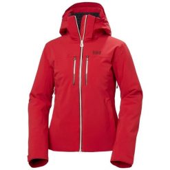 Damska kurtka narciarska Helly Hansen Alphelia Lifaloft. Czerwone kurtki narciarskie Helly Hansen, bez wzorów, bez kaptura, narciarskie. Za 2,207.00 zł.