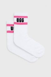 UGG skarpetki Dierson damskie kolor biały. Białe skarpetki UGG, bez wzorów. Za 49.99 zł.