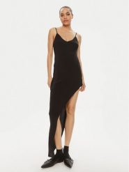One Teaspoon Sukienka koktajlowa Goldie 26319 Czarny Slim Fit. Czarne sukienki One Teaspoon, s, bez wzorów, z wiskozy, wizytowe, bez kołnierzyka, bez ramiączek. Za 399.99 zł.