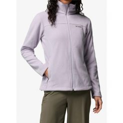 Polar damski Columbia Fast Trek II Jacket. Fioletowe bluzy z polaru Columbia, bez wzorów, z polaru, trekkingowe. Za 244.19 zł.