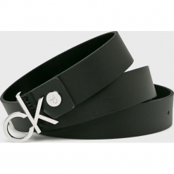 Calvin Klein - Pasek. Czarne paski marki Calvin Klein, w paski, z materiału. Za 229.90 zł.