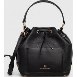 MICHAEL Michael Kors torebka skórzana kolor czarny. Czarne torebki klasyczne MICHAEL Michael Kors, bez wzorów, na ramię, bez dodatków. Za 1,509.90 zł.