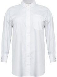 KAFFE curve Tunika "Lone" w kolorze białym rozmiar: 52. Białe tuniki KAFFE curve, bez wzorów, z bawełny, bez kołnierzyka, bez ramiączek. Za 86.99 zł.