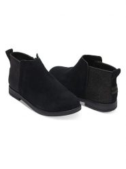 TOMS Skórzane botki w kolorze czarnym rozmiar: 37. Czarne botki TOMS, bez wzorów, bez obcasa, bez zapięcia. Za 129.95 zł.