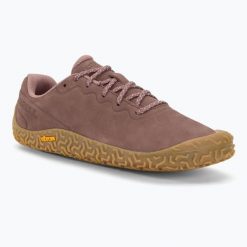 Buty barefoot damskie Merrell Vapor Glove 6 LTR. Brązowe buty trekkingowe Merrell, bez wzorów, bez zapięcia, trekkingowe. Za 489.99 zł.