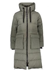 MOSS COPENHAGEN Płaszcz zimowy "Pavinaria" w kolorze khaki rozmiar: M/L. Brązowe płaszcze Moss Copenhagen, na zimę, l, bez wzorów, z puchu, bez kaptura. Za 418.26 zł.