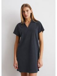 Marc O´Polo Bodywear Sukienka w kolorze antracytowym rozmiar: L. Czarne sukienki na co dzień, l, bez wzorów, bez kołnierzyka, bez ramiączek, mini, proste. Za 148.61 zł.