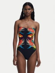 Desigual Strój kąpielowy Bahamas 25SWMK09 Czarny. Czarne stroje jednoczęściowe Desigual, bez wzorów, z syntetyku. Za 289.99 zł.