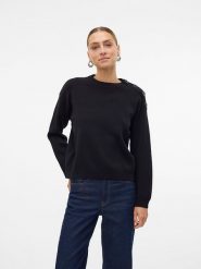 Vero Moda Sweter w kolorze czarnym rozmiar: XXL. Czarne swetry Vero Moda, xxl, bez wzorów, bez ramiączek. Za 70.41 zł.
