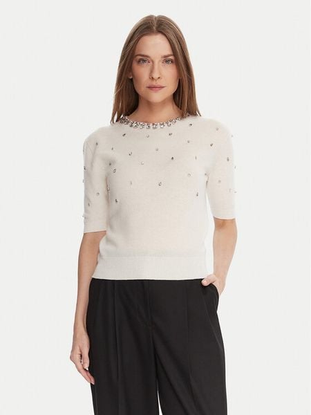 KAOS Sweter RI1KT021 Écru Regular Fit. Swetry KAOS, s, bez wzorów, z wełny, bez ramiączek. Za 679.99 zł.