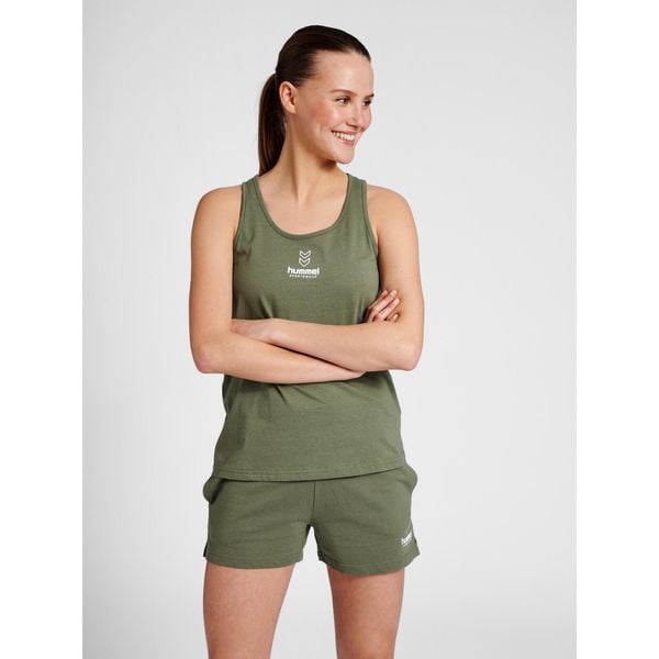 Damski tank top Hummel GC Val. Zielone topy sportowe Hummel, bez wzorów, na fitness i siłownię. Za 109.50 zł.
