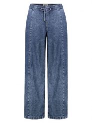 Sublevel Spodnie w kolorze niebieskim rozmiar: M. Niebieskie spodnie materiałowe Sublevel, bez wzorów, z bawełny, z podwyższonym stanem. Za 126.99 zł.